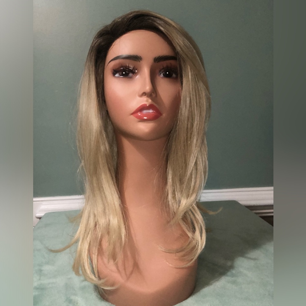 Wig - Stylish Blonde Ombre rooted  Lace-front Wig